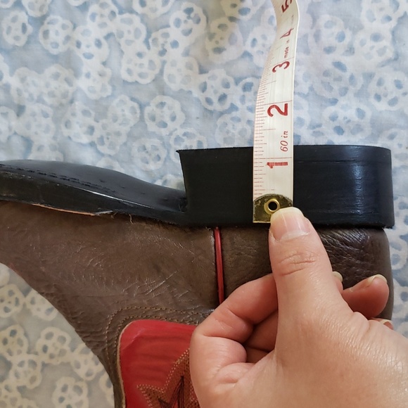 Anderson Bean Tall Boots Red Boots Embroidered Boots Cowgirl Boots Western Rodeo - Picture 15 of 17